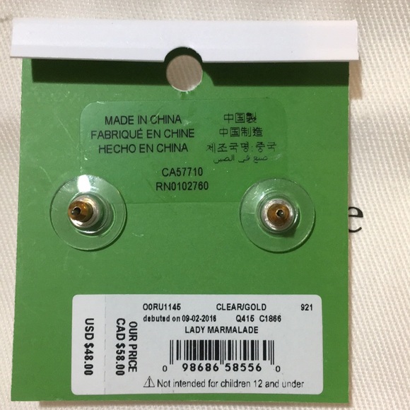 NWT Kate Spade Lady Marmalade Earrings - Picture 6 of 6